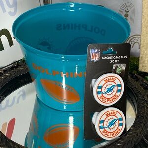 NFL Miami Dolphins Teal Clip Set and Bucket